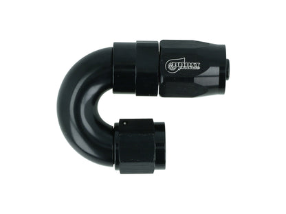 BOOST Products High Flow Swivel Hose End -06 AN - 180 degree, black
