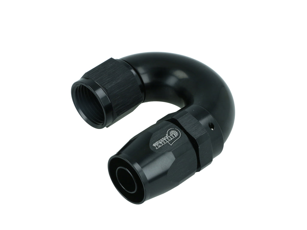 BOOST Products High Flow Swivel Hose End -10 AN - 180 degree, black