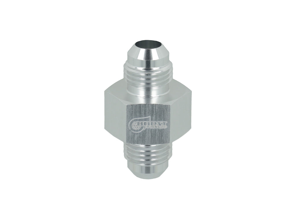 BOOST Products Adapter -06 AN male to -06 AN male with Port 1/8" NPT, silver