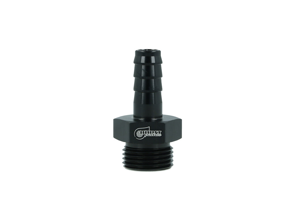 BOOST Products Screw-in Adapter ORB -08 AN male to Barb 10mm (0.4"), black