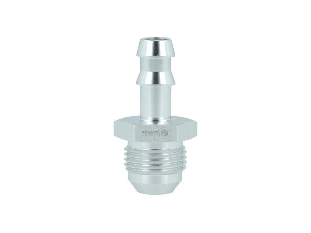 BOOST Products Screw-in Adapter -08 AN male to Barb 10mm (0.4"), silver