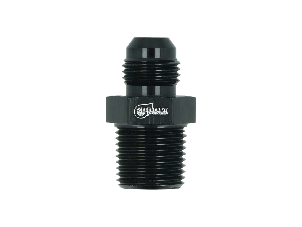 BOOST Products Adapter -06 AN male to 3/8" NPT male, black