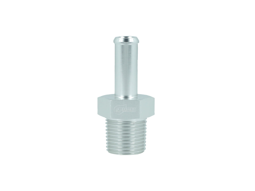 BOOST Products Screw-in Adapter 3/8" NPT male to Hose Connection 10mm (0.4"), silver