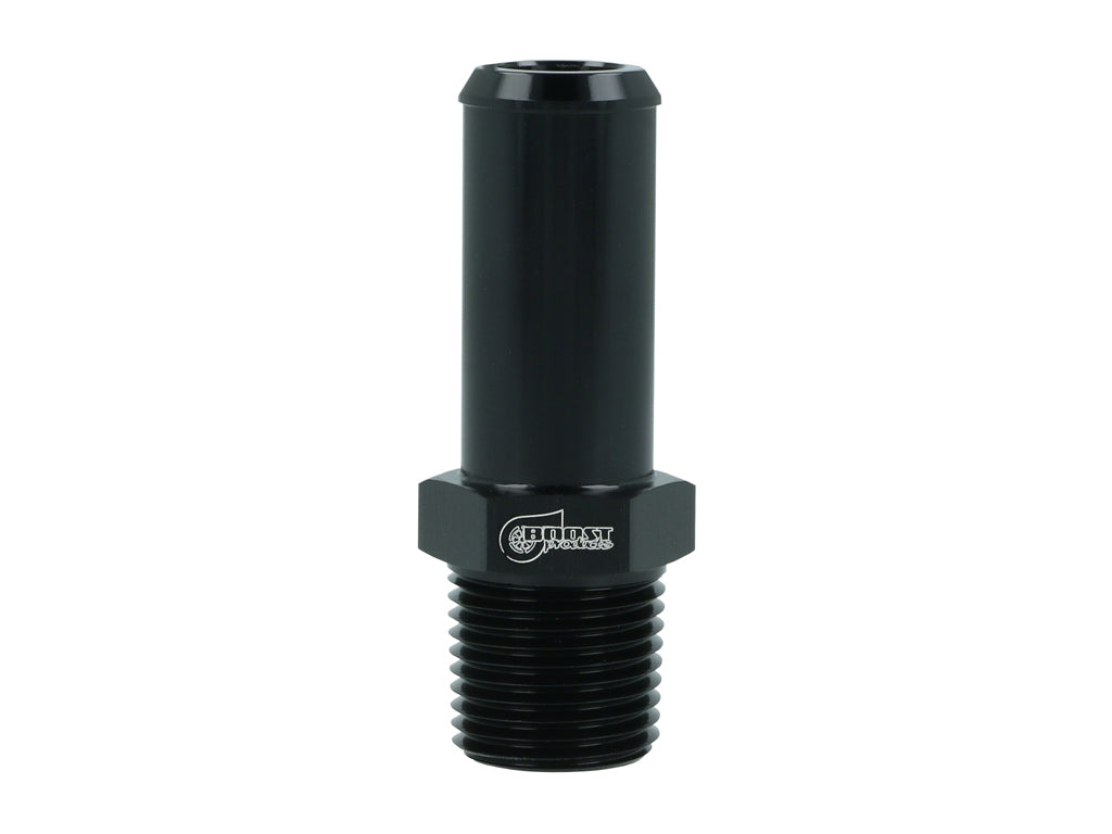 BOOST Products Screw-in Adapter 1/8" NPT male to Hose Connection 19mm (0.75"), black
