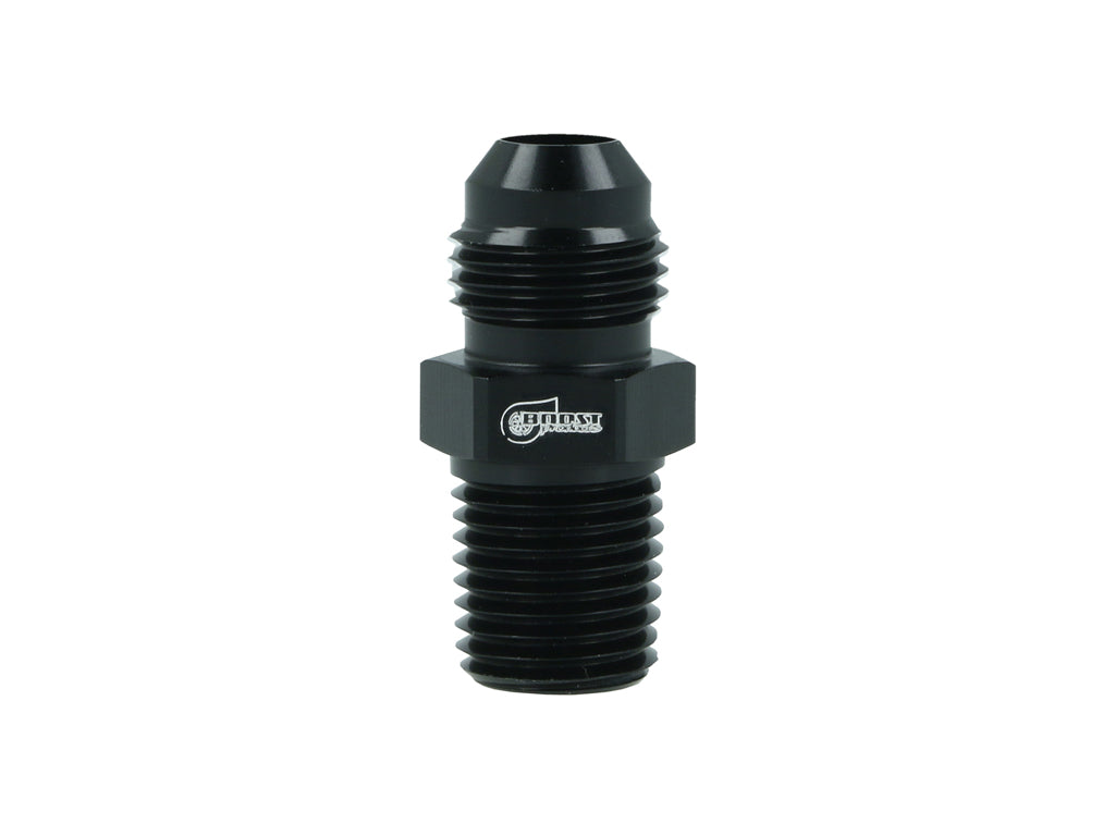 BOOST Products Adapter -06 AN male to 1/4" NPT male, black