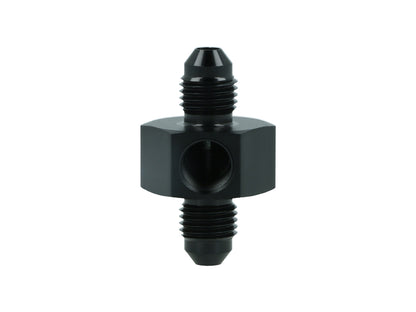 BOOST Products Adapter -04 AN male to -04 AN male with Port 1/8" NPT, black