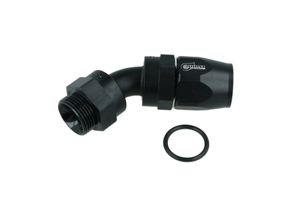 BOOST Products Swivel Hose End -10 AN to M22x1.5mm male with O-Ring - 45 degree, black