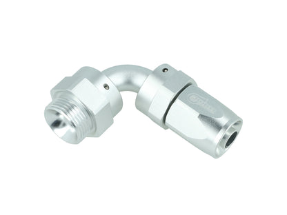 BOOST Products Swivel Hose End -08 AN to M22x1.5mm male with O-Ring - 90 degree, silver