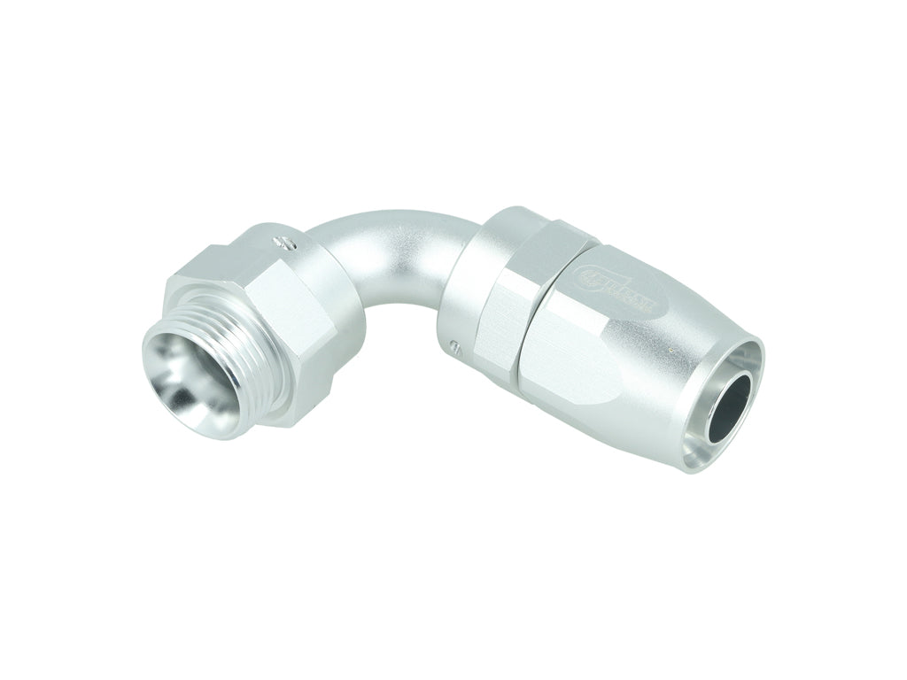 BOOST Products Swivel Hose End -10 AN to M22x1.5mm male with O-Ring - 90 degree, silver