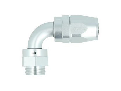 BOOST Products Swivel Hose End -10 AN to M22x1.5mm male with O-Ring - 90 degree, silver