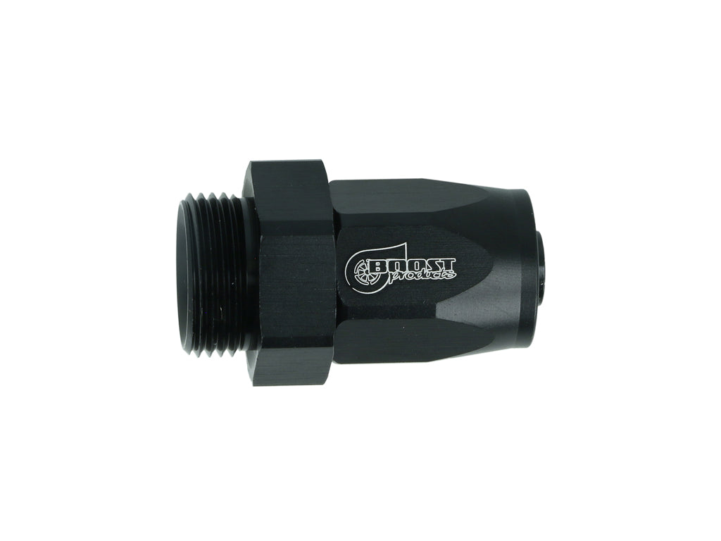 BOOST Products Swivel Hose End -08 AN to M22x1.5mm male with O-Ring - straight, black
