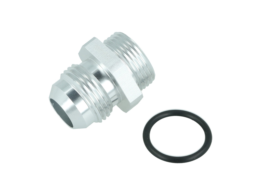 BOOST Products High Flow Adapter -10 AN male to M22x1.5 male with O-Ring, silver