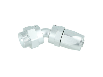 BOOST Products Swivel Hose End -08 AN to M22x1.5mm male with O-Ring - 45 degree, silver