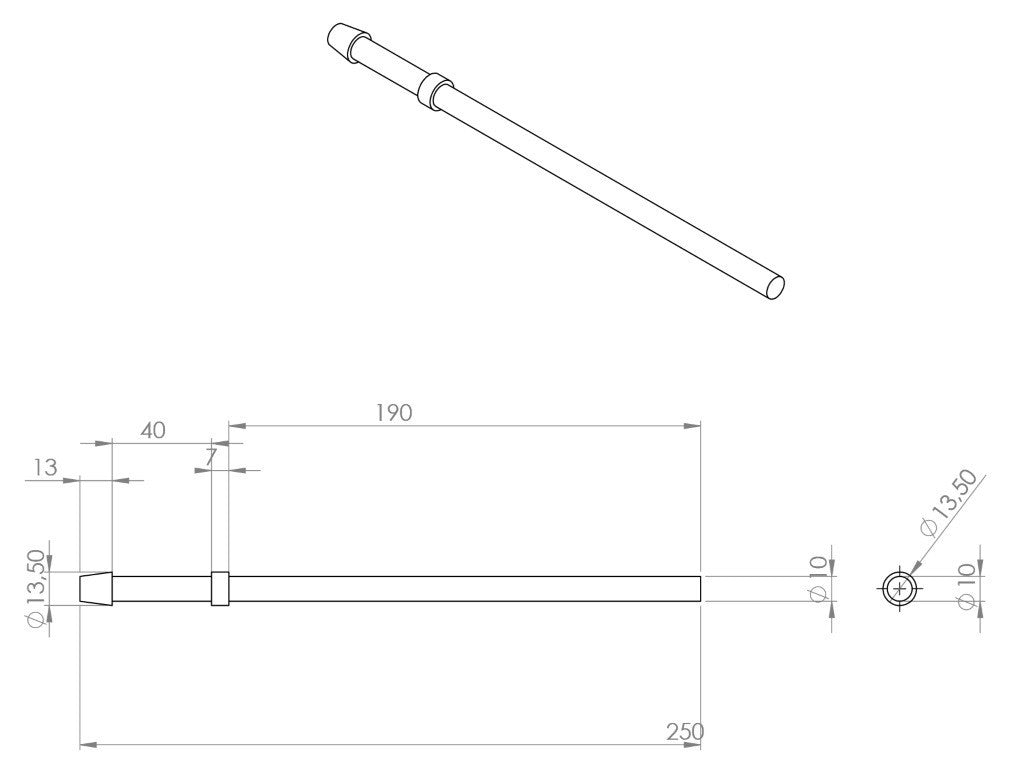BOOST Products Stainless Steel Exhaust Hanger Rod