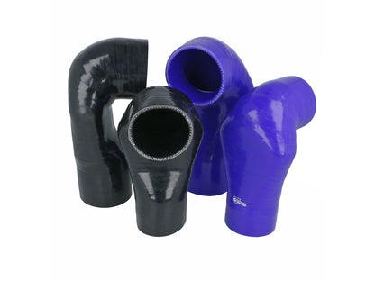 BOOST Products Cobra Head Silicone Hose 90 degree Elbow 89mm (3.5"), blue