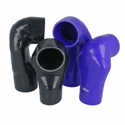 BOOST Products Cobra Head Silicone Hose 90 degree Elbow 63.5mm (2.5"), black