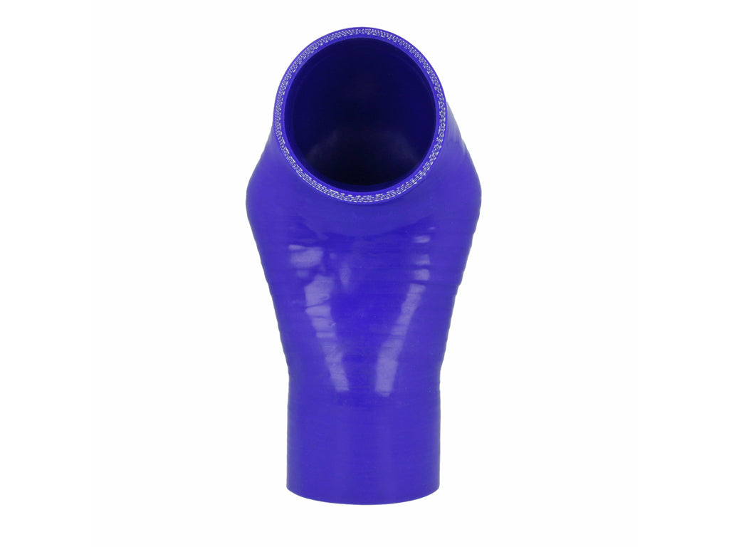 BOOST Products Cobra Head Silicone Hose 90 degree Elbow 89mm (3.5"), blue
