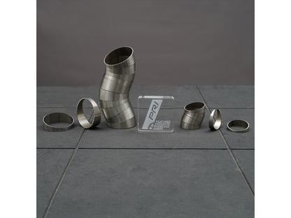 BOOST Products Pie Cut with Spigot 2.5" (63.5mm) - 0.87D super tight Radius - 15 degree - Stainless Steel