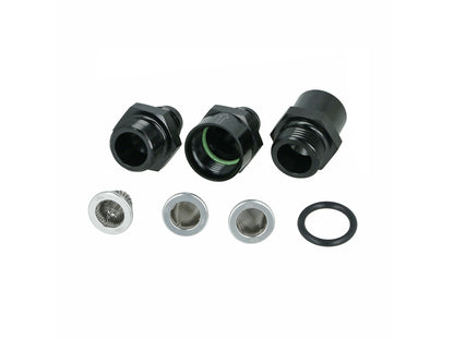 BOOST Products Turbocharger Oil Filter Kit -06 AN (Micron 30/80/150), black