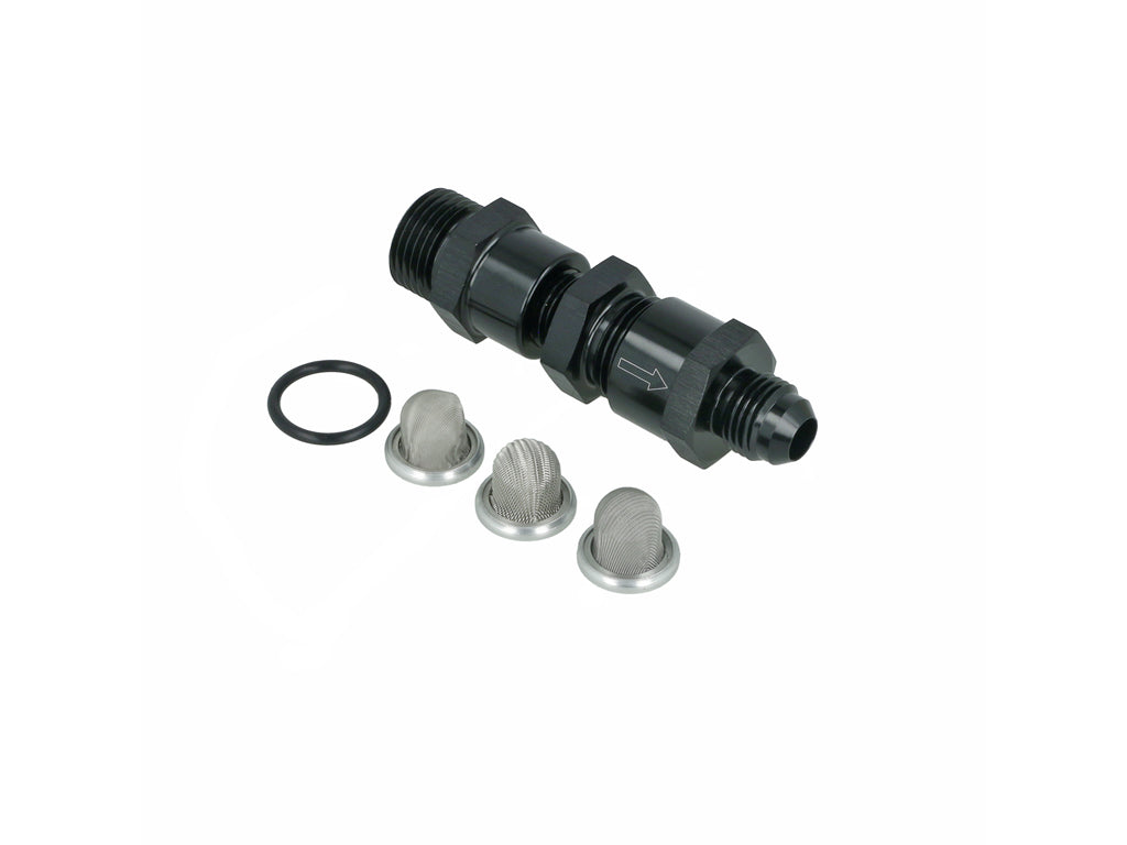 BOOST Products Turbocharger Oil Filter Kit -06 AN (Micron 30/80/150), black