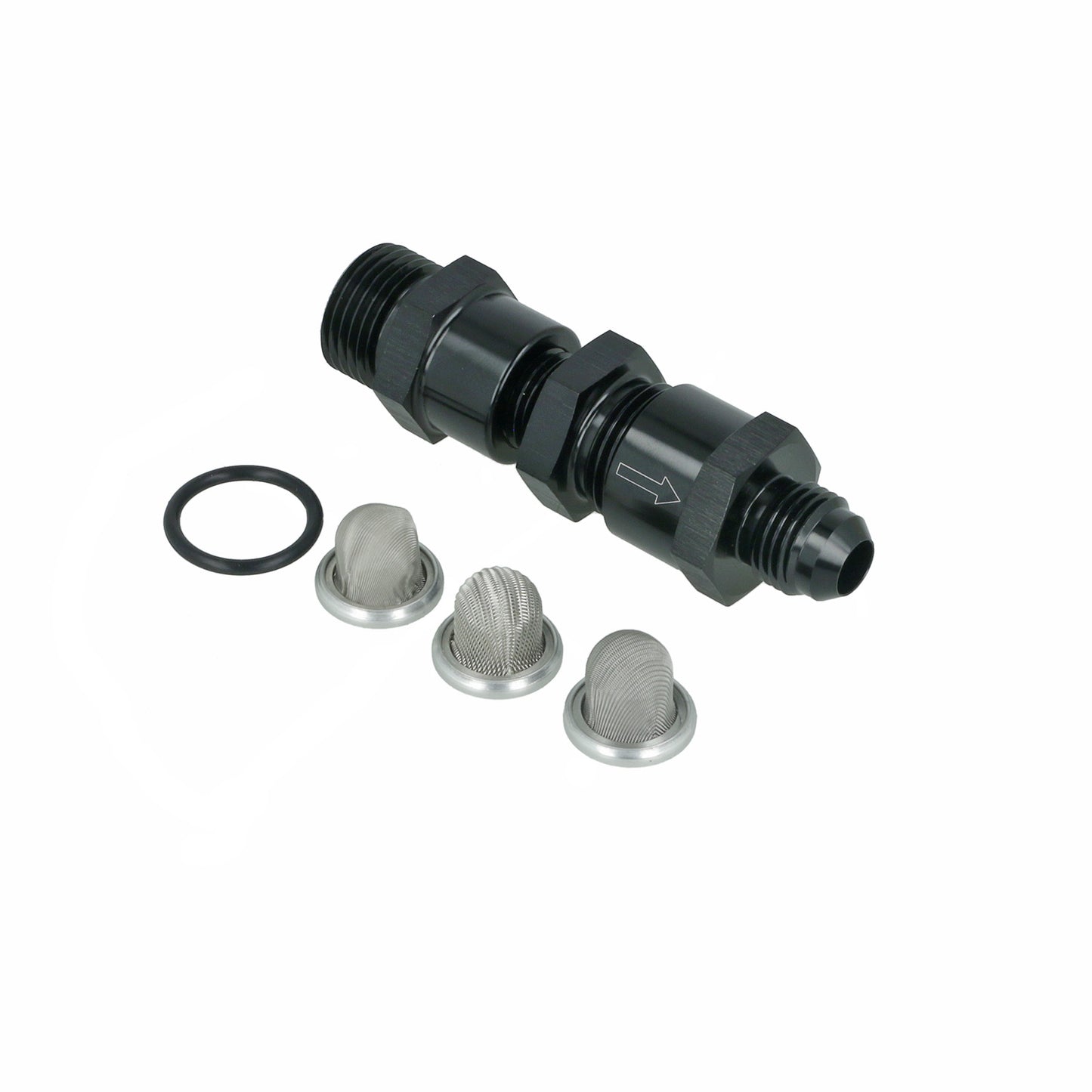 BOOST Products Turbocharger Oil Filter Kit -06 AN (Micron 30/80/150), black