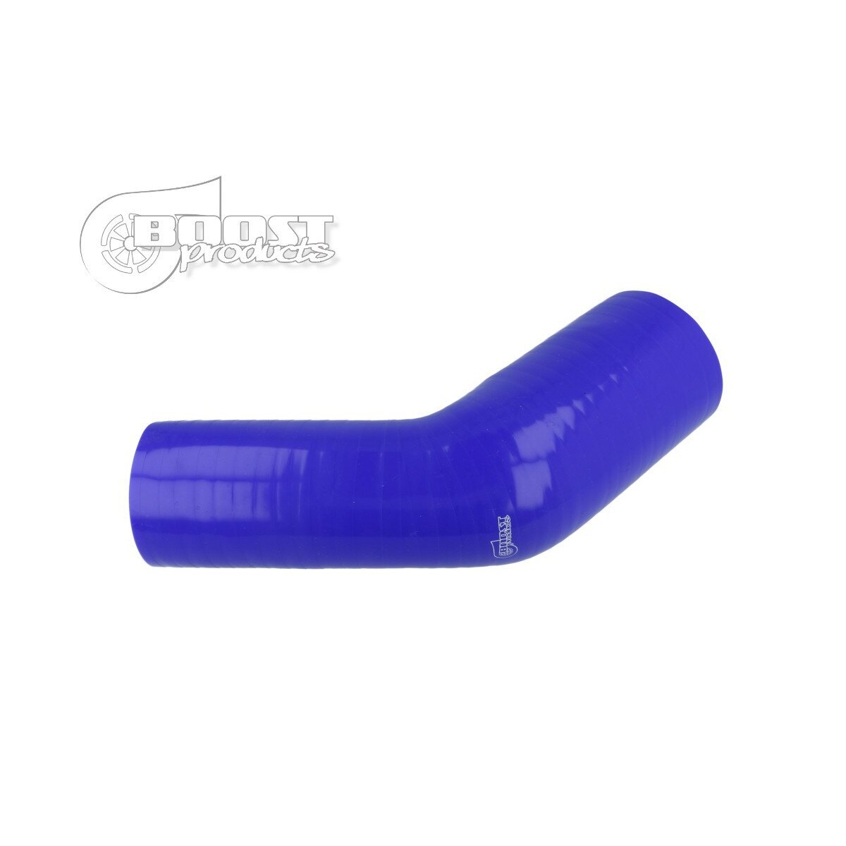 BOOST Products Silicone Reducer Elbow 45 degree, 45mm (1.775") - 30mm (1.175") ID, blue