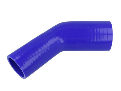 BOOST Products Silicone Reducer Elbow 90 degree, 102mm (4.0") - 89mm (3.5") ID, blue
