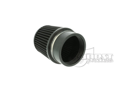 BOOST Products Universal Air Filter 76mm (3.0") ID Connection, 89mm (3.5") length, black