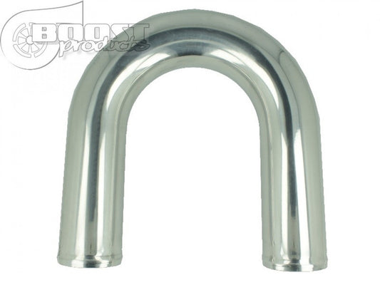 BOOST Products Aluminum Elbow 180 Degrees with 76mm (3") OD, Mandrel Bend, Polished