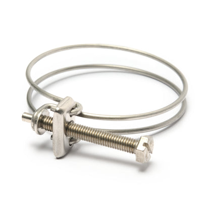 BOOST Products Double Wire Stainless Steel Hose Clamp - 3.925" - 4.325" (100-110mm)