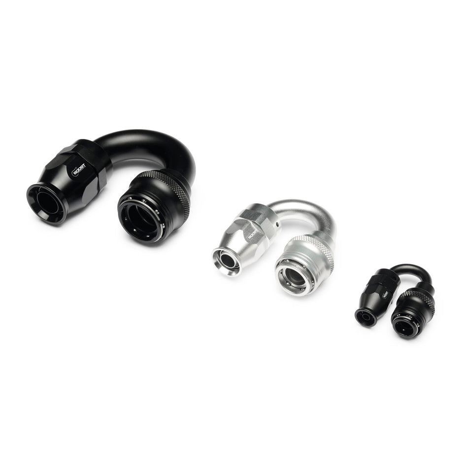 Quick Click Female PTFE Hose End -AN - 180°