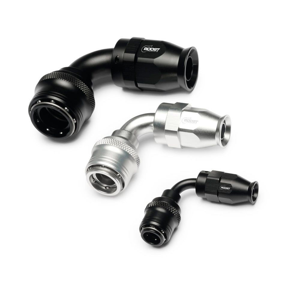 Quick Click Female PTFE Hose End -AN - 90°