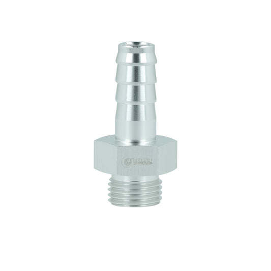 BOOST Products Screw-in Adapter ORB -06 AN male to Barb 10mm (0.4"), silver