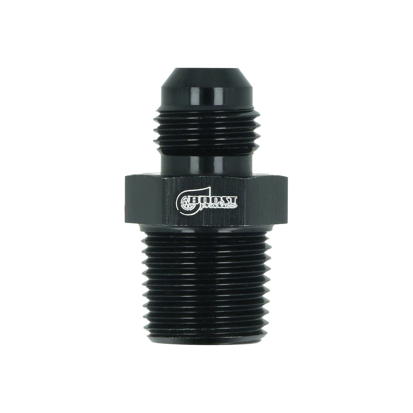 BOOST Products Adapter -06 AN male to 3/8" NPT male, black