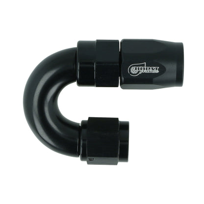 BOOST Products High Flow Swivel Hose End -04 AN - 180 degree, black