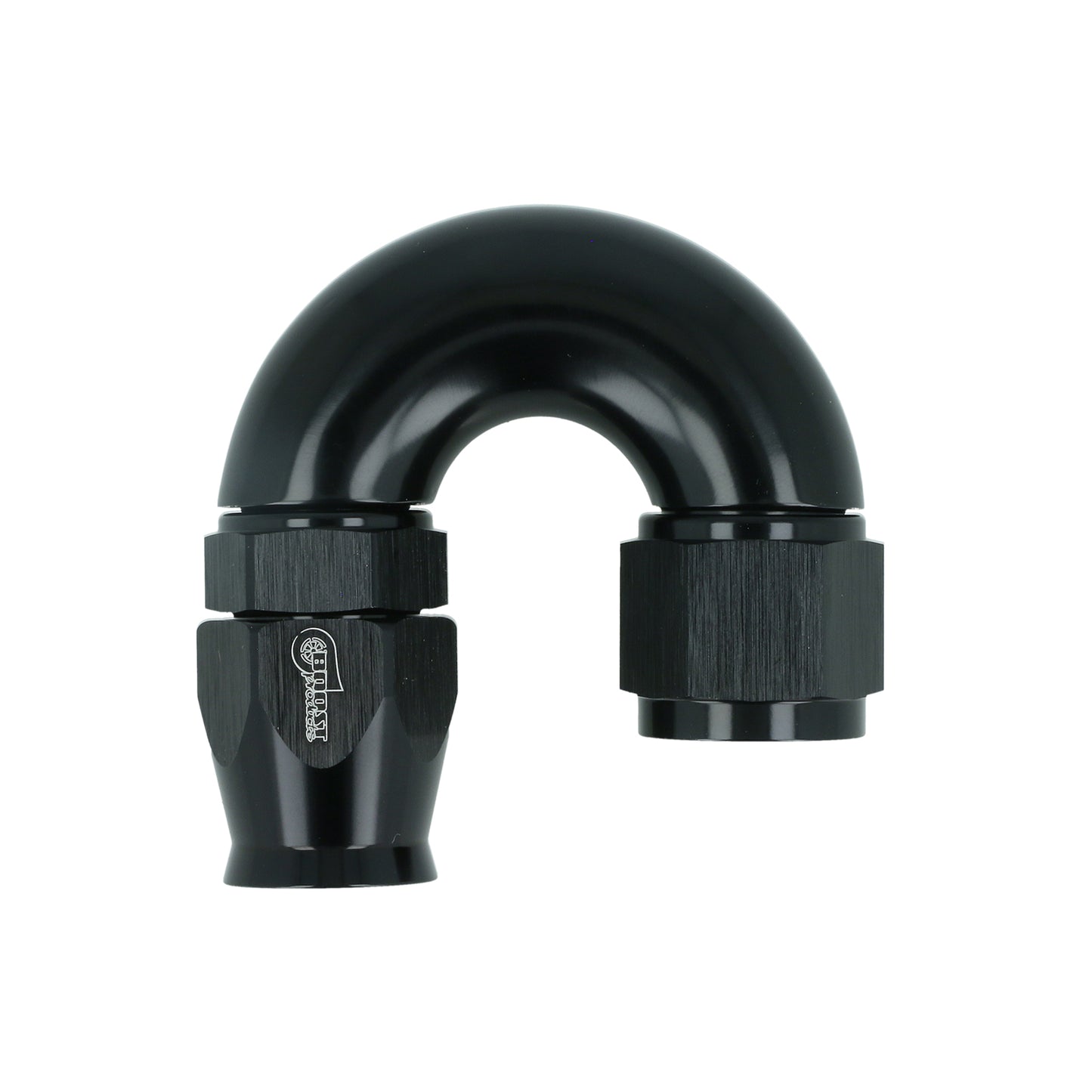 BOOST Products High Flow PTFE Swivel Hose End -10 AN - 180 degree, black