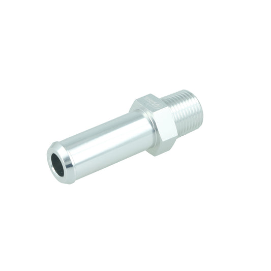 BOOST Products Screw-in Adapter 3/8" NPT male to Hose Connection 16mm (0.625"), silver