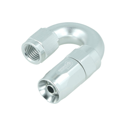 BOOST Products High Flow Swivel Hose End -04 AN - 180 degree, silver