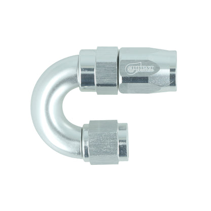 BOOST Products High Flow Swivel Hose End -04 AN - 180 degree, silver