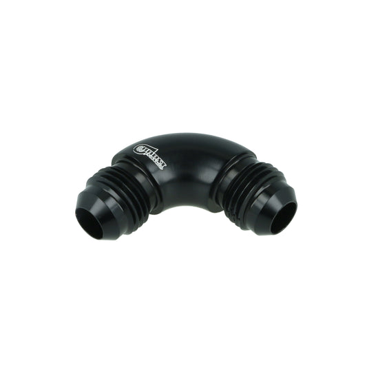 BOOST Products High Flow Adapter Union -06 AN male to -06 AN male - 90 degree, black