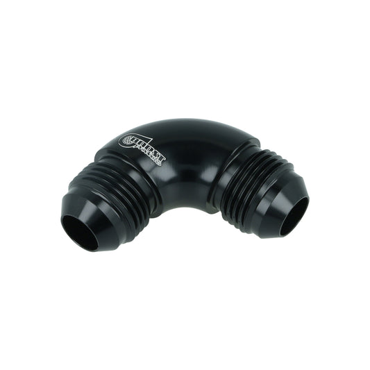 BOOST Products High Flow Adapter Union -08 AN male to -08 AN male - 90 degree, black