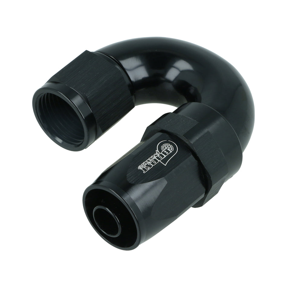 BOOST Products High Flow Swivel Hose End -08 AN - 180 degree, black