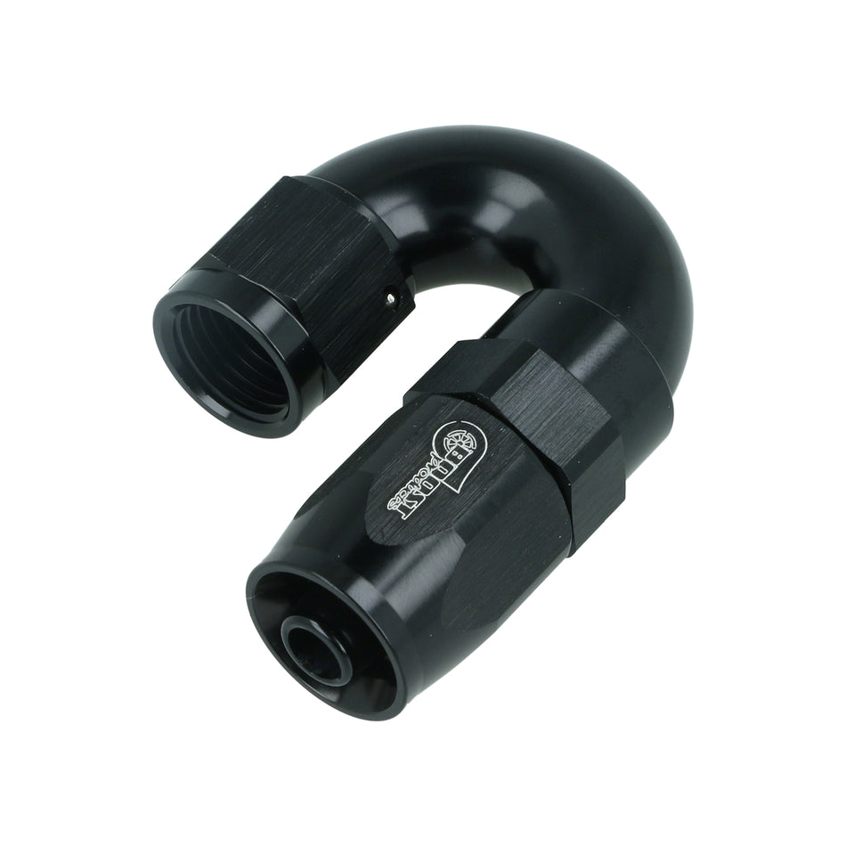 BOOST Products High Flow Swivel Hose End -06 AN - 180 degree, black