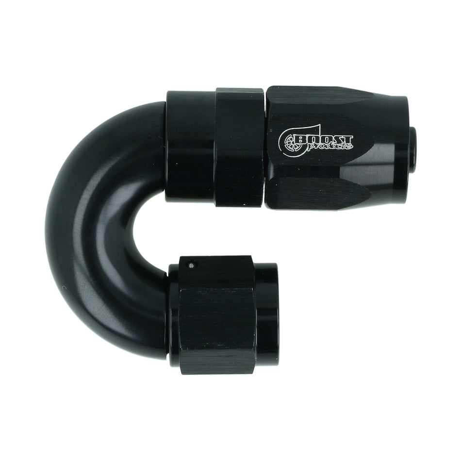 BOOST Products High Flow Swivel Hose End -06 AN - 180 degree, black