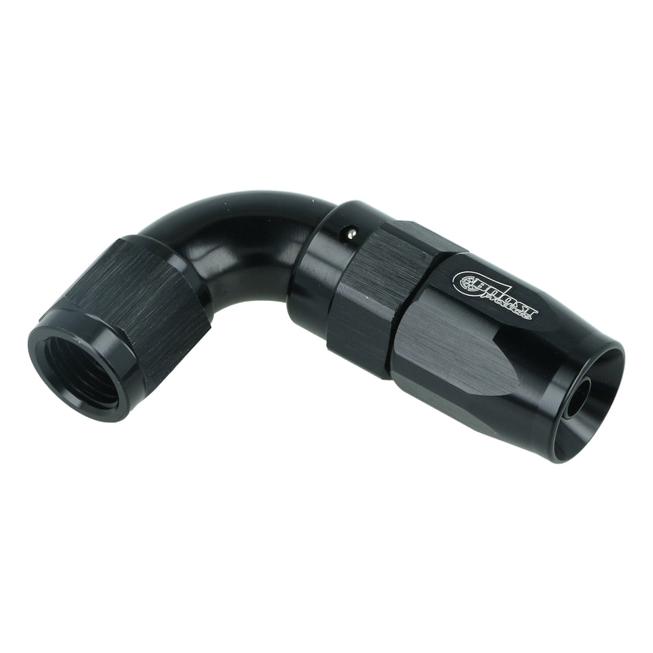BOOST Products High Flow Swivel Hose End -04 AN - 90 degree, black
