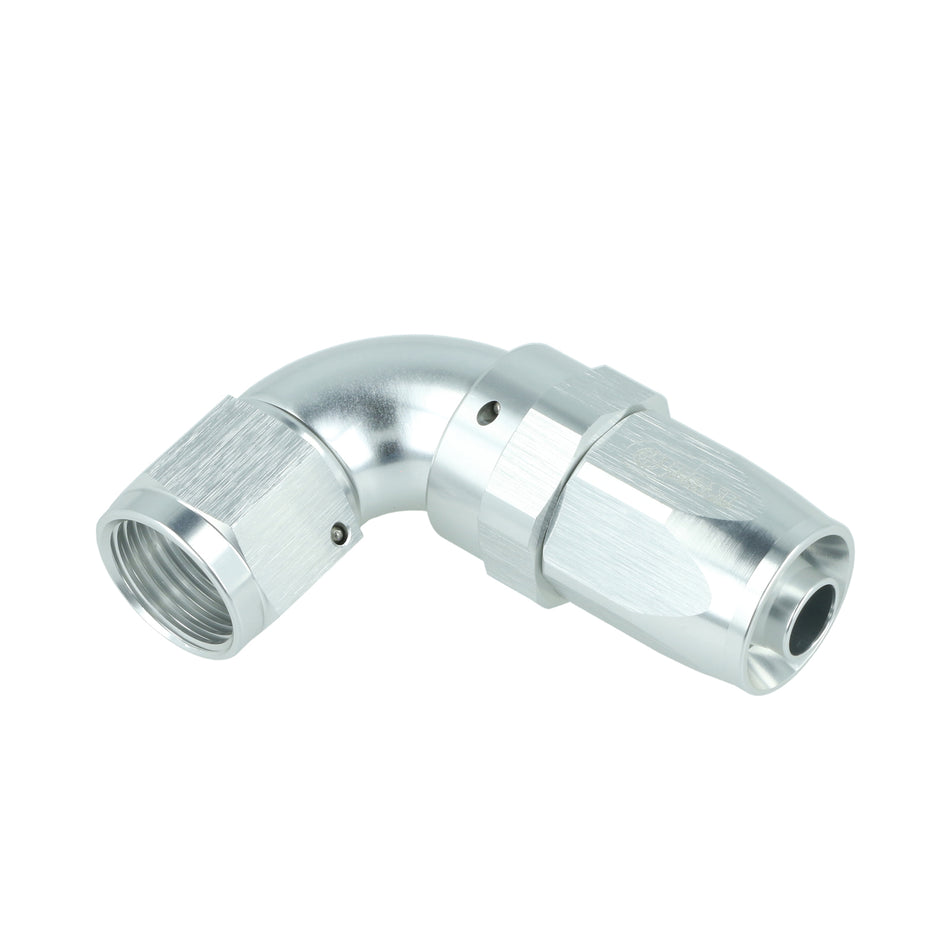 BOOST Products High Flow Swivel Hose End -08 AN - 90 degree, silver