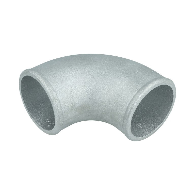 90° cast aluminum reducing elbow 3" / 76mm to 2-1/2" / 63.5mm - tight radius