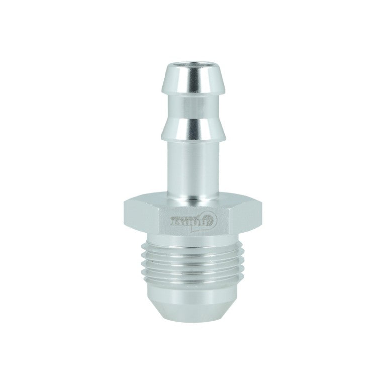 BOOST products Screw-in Adapter -8 AN male to Barb 3/8" (10mm) - satin silver