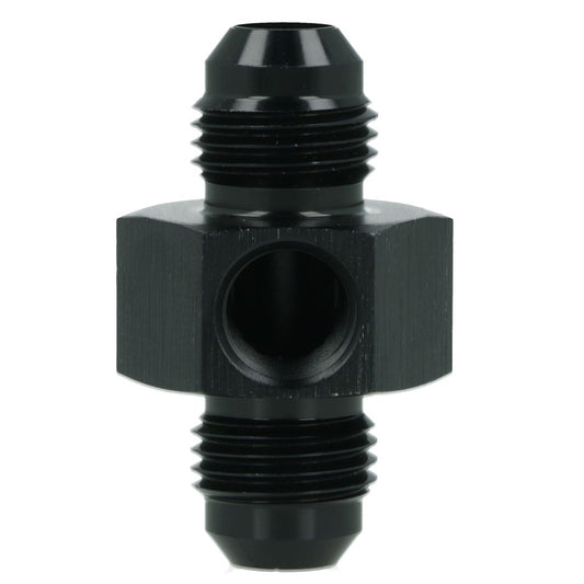 BOOST products Adapter -6 AN male to -6 AN male with Port NPT 1/8" - satin black