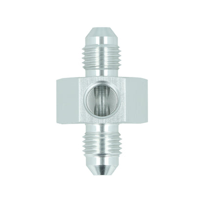 BOOST products Adapter -4 AN male to -4 AN male with Port NPT 1/8" - satin silver